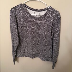 Classic Navy Speckled Long-Sleeve Top - Women's